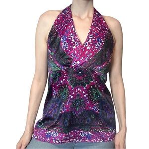 The Limited printed halter top tie, size L Paisy Print Party Top